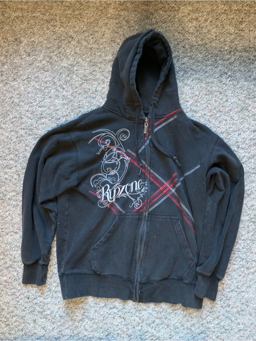 Y2K Vintage Emo Ripzone zip up hoodie